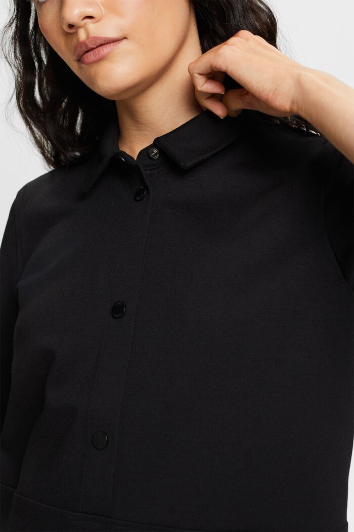 Hemdblusenkleid aus Punto-Jersey