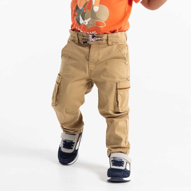 Pantalon battle coton fantaisie beige bébé garçon