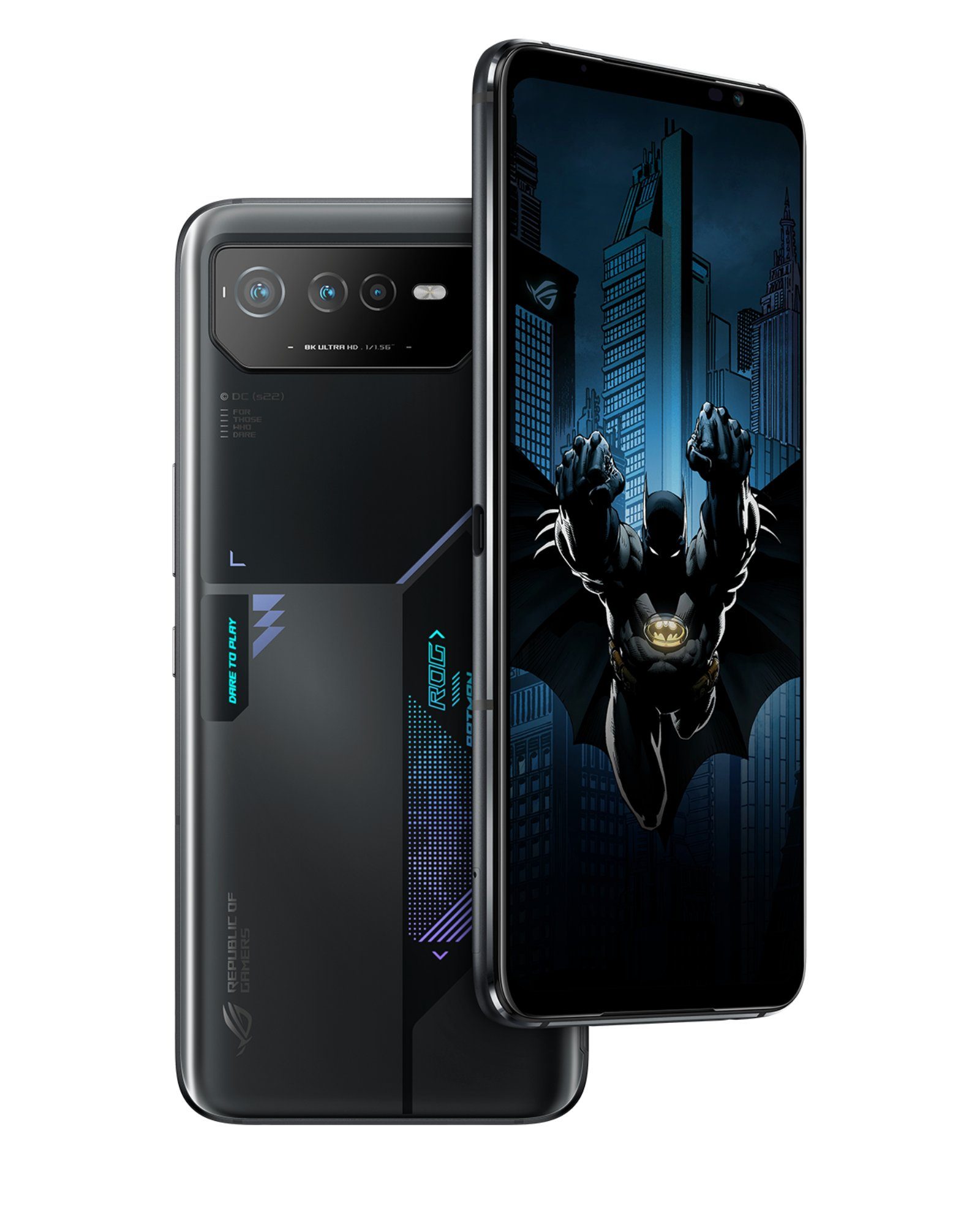 Asus ROG Phone 6D Batman Edition Smartphone (17,20 cm/6.78 Zoll, 256 GB Speicherplatz, 50 MP Kamera, Gaming Smartphone, Batman Edition)