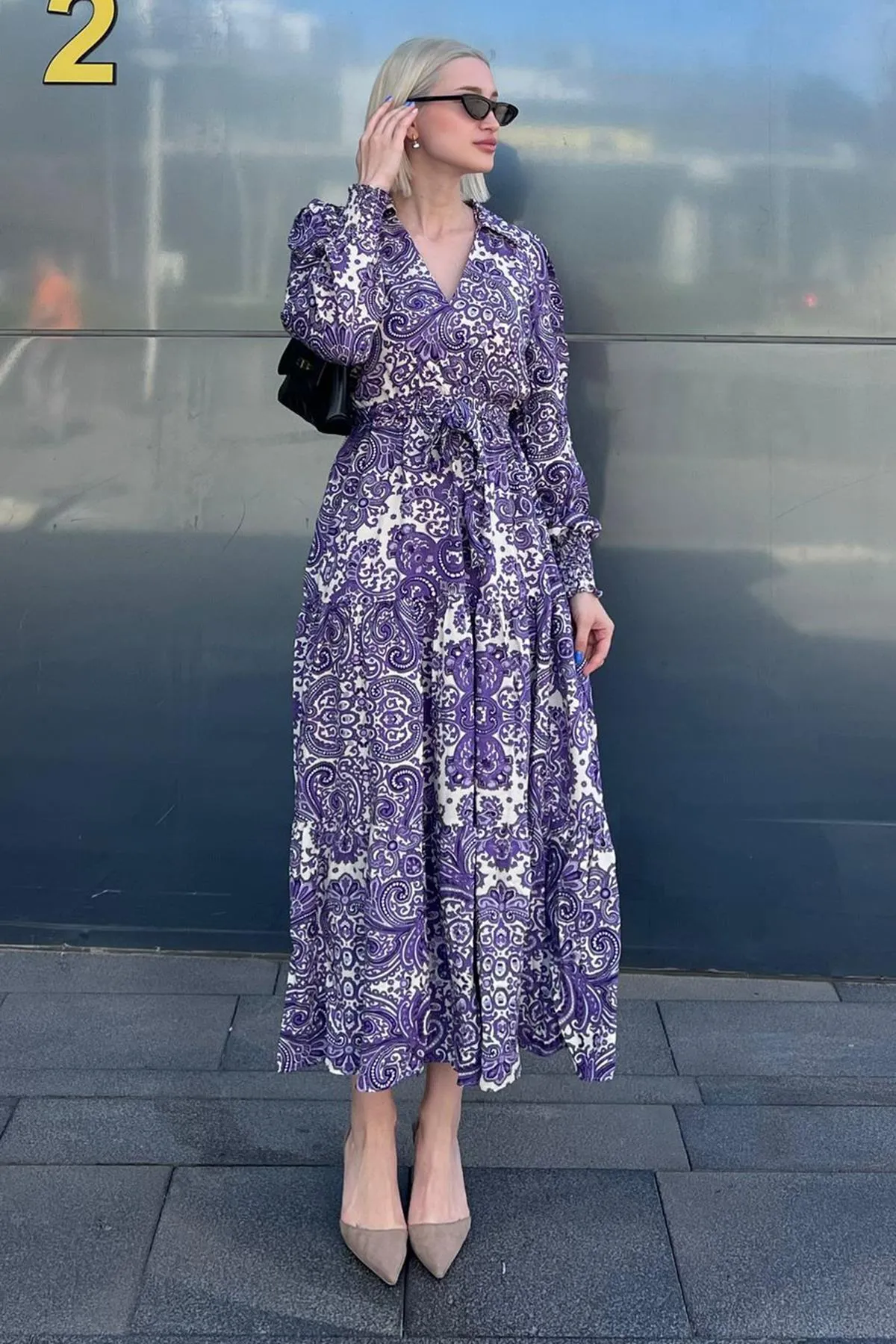 Madmext  Kleid - Lila - A-Linie