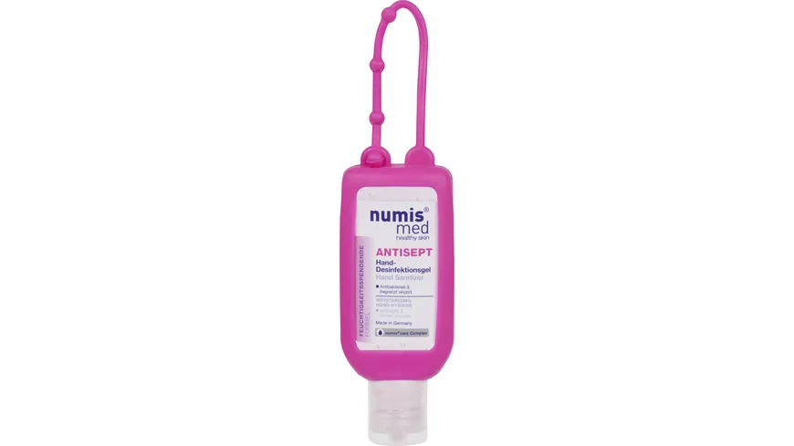 numis med Hand Desinfektionsgel ANTISEPT mit Silikonhülle 50 ml