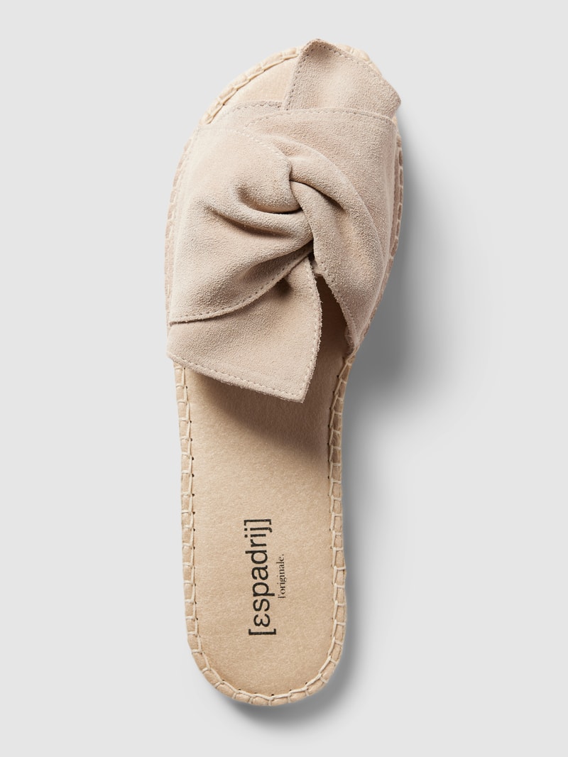 Pantolette mit Knoten-Detail in beige