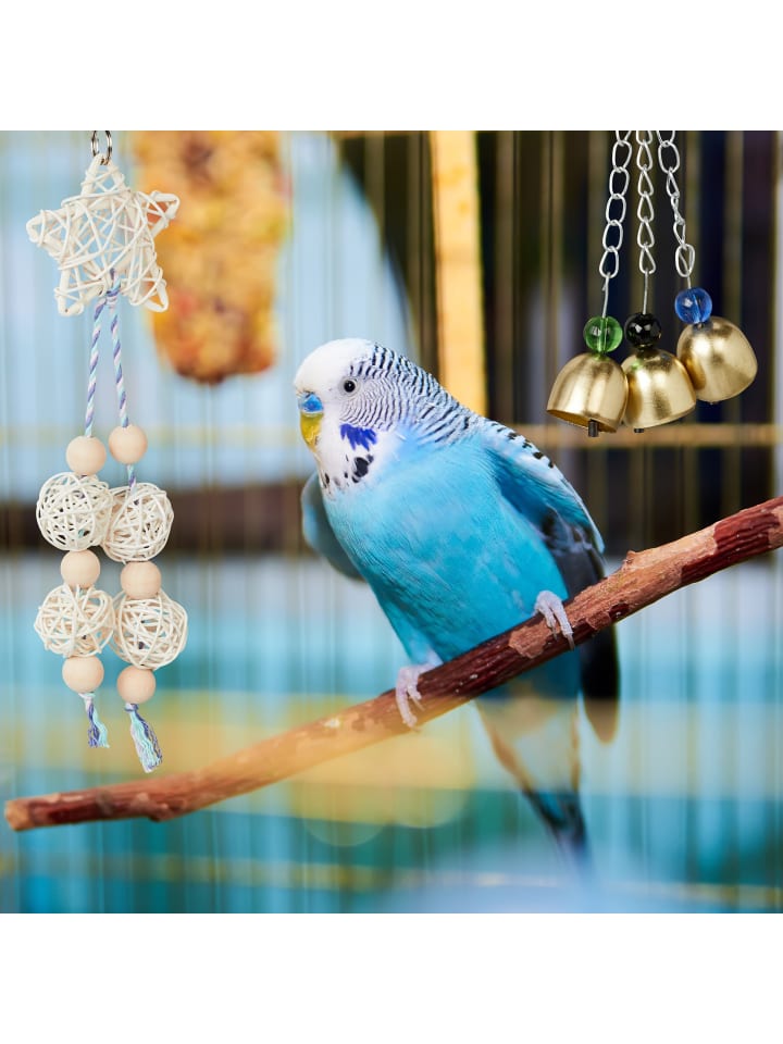 relaxdays 7-tlg. Vogelspielzeug in Natur günstig kaufen onesize