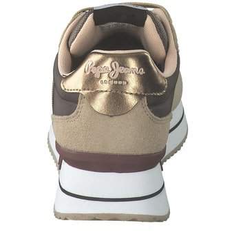 Pepe Jeans Rusper Poise Plateau Sneaker in braun
