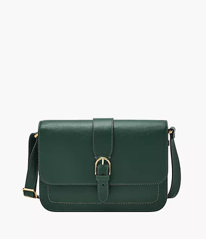 Fossil Large Flap Crossbody Zoey Leder