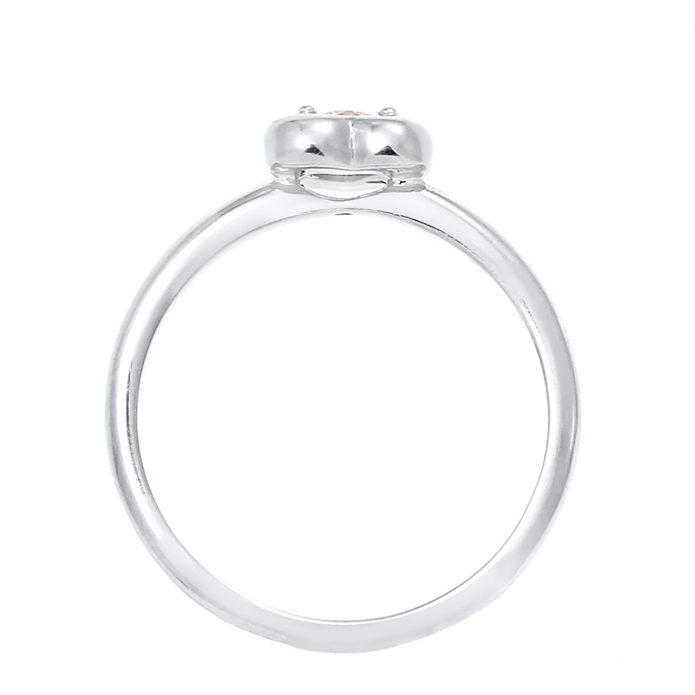 Elli Elli Bague Coeur Amour avec Cristaux de Zircone Bague Femme - (925/1000) Argent P Bague