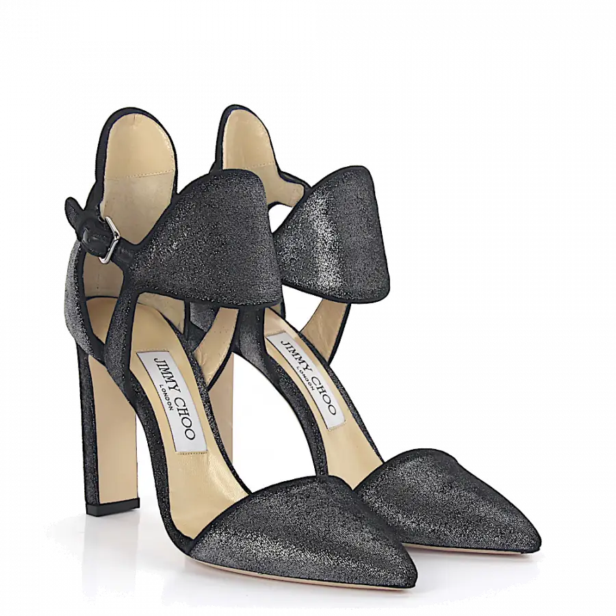 Jimmy Choo - Pumps Kalbsleder Samt anthrazit - grau