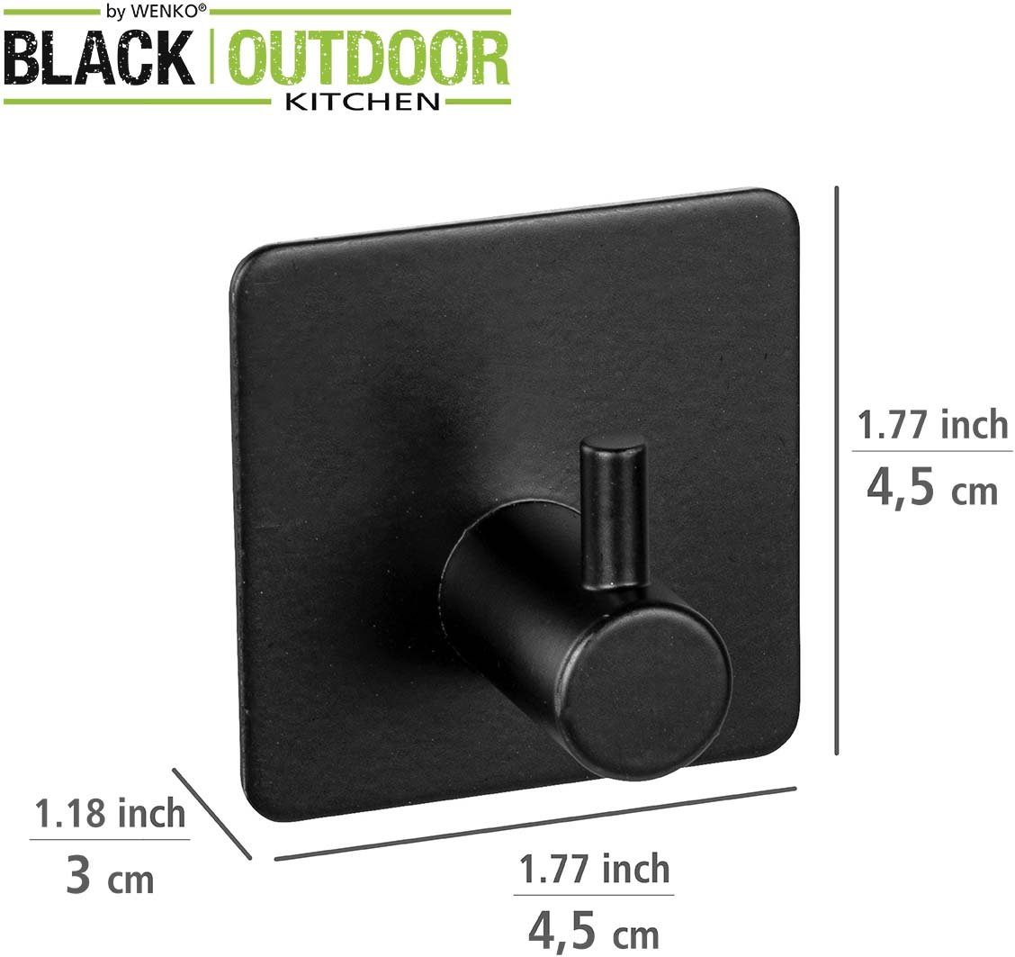 WENKO Wandhaken Ureo, (Set, 4-St), Edelstahl, für Handtücher, Kleidung