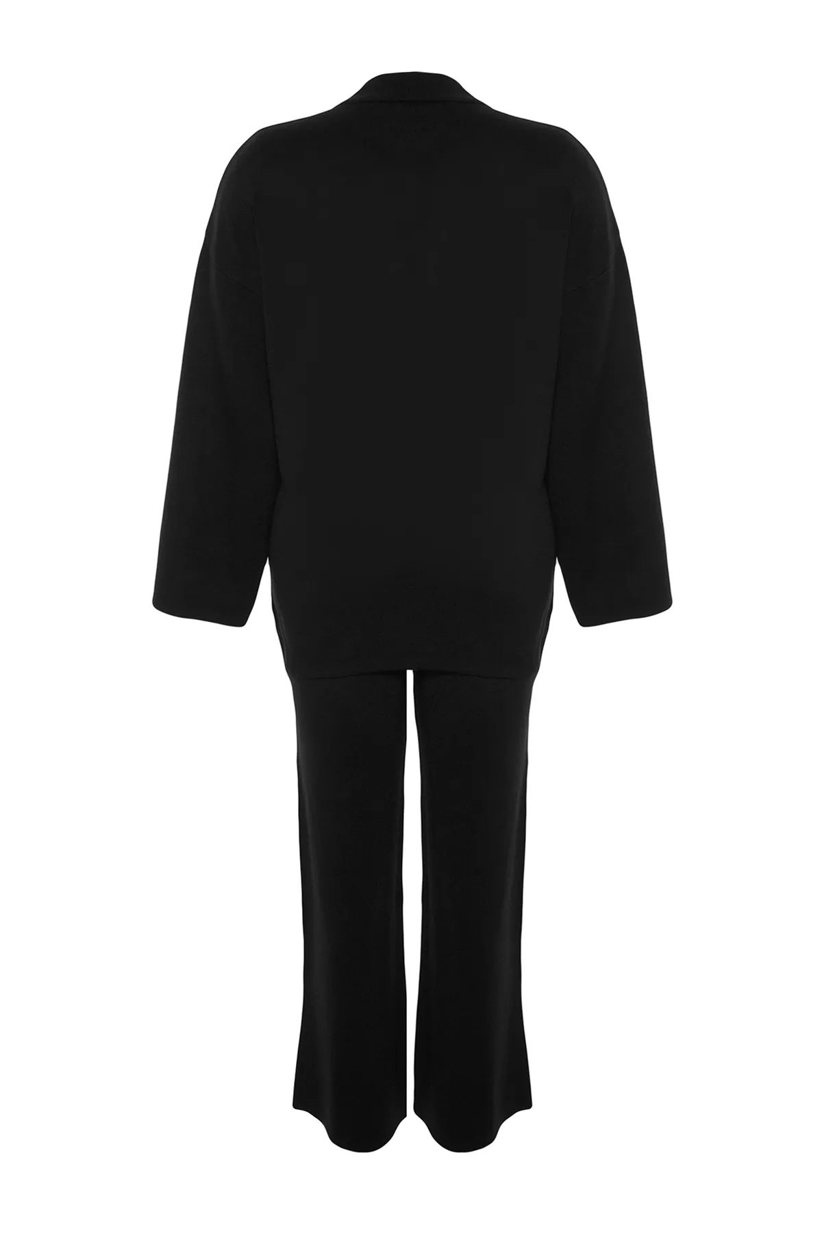 Trendyol Curve  Schwarzes Set mit hohem Kragen oben und unten TBBAW24CP00015