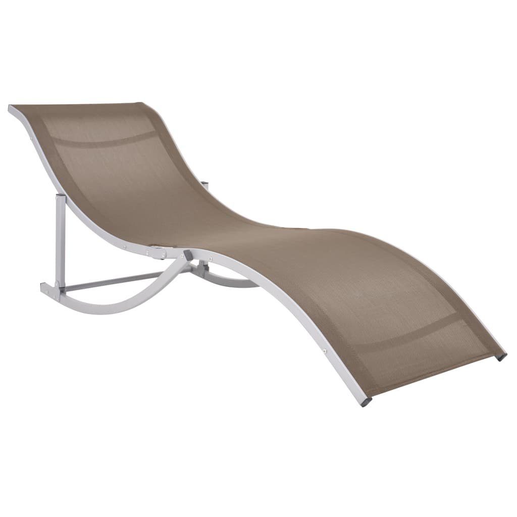 vidaXL Gartenliege Klappbare Sonnenliegen 2 Stk. Taupe Textilene, 2 St.
