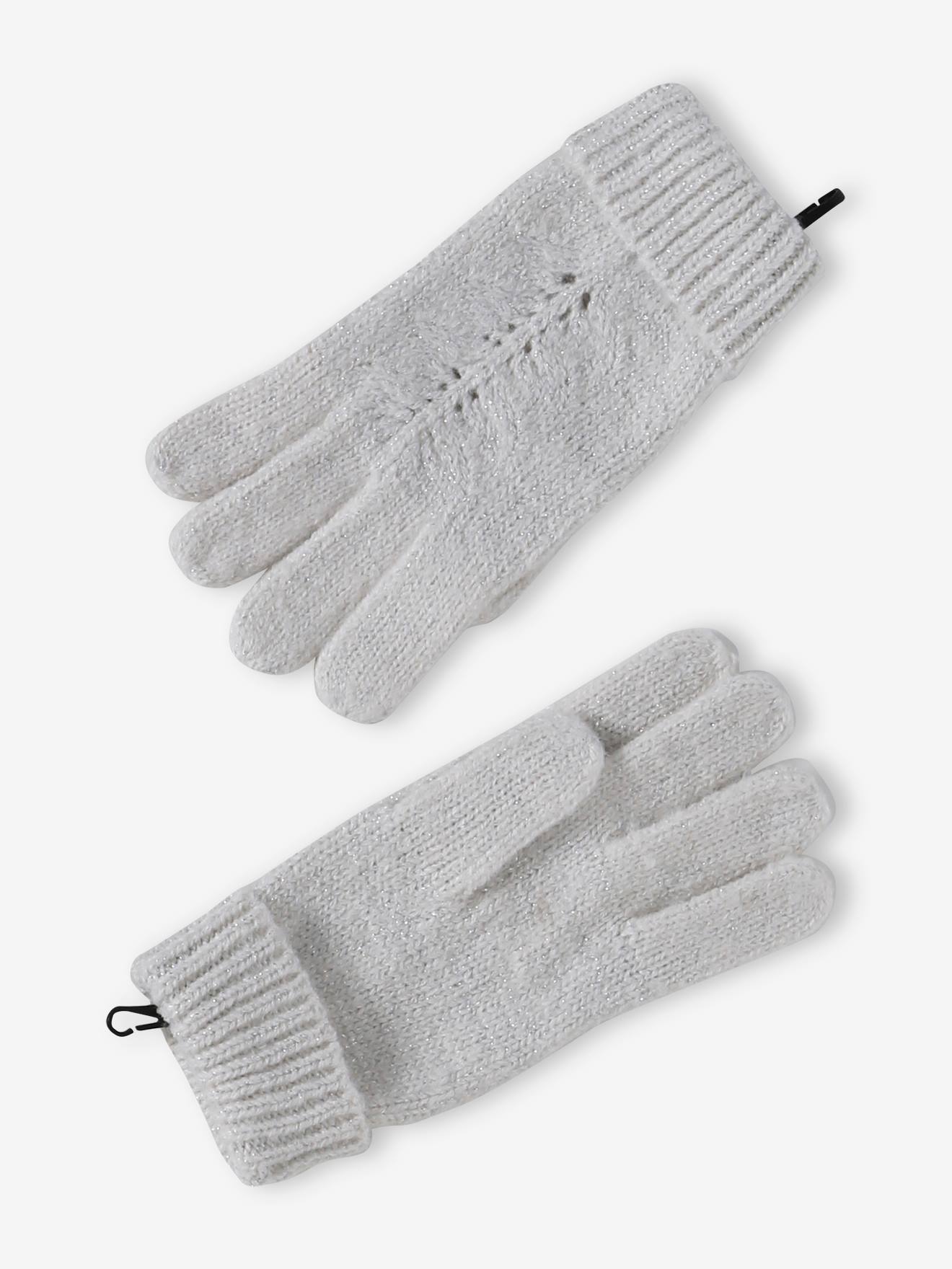 Vertbaudet Mädchen-Set: Mütze, Rundschal & Handschuhe - wollweiß