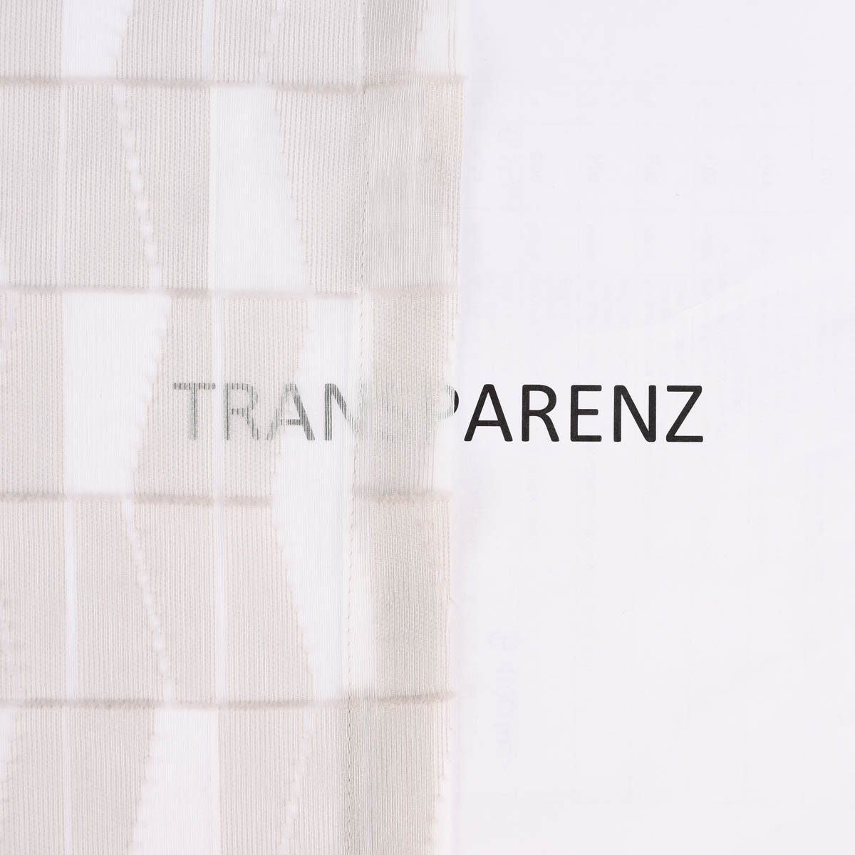 Meterware Rasch Textil Gardinenstoff Stores Scherli Rechtecke abstrakt ste300cm, stark perforiert, Kunstfaser, überbreit