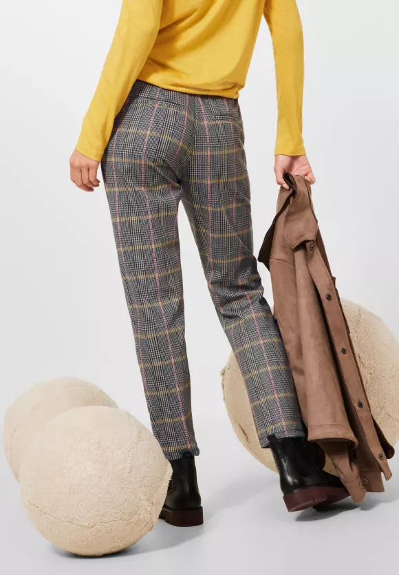 CECIL Casual Fit Hose in Glencheck