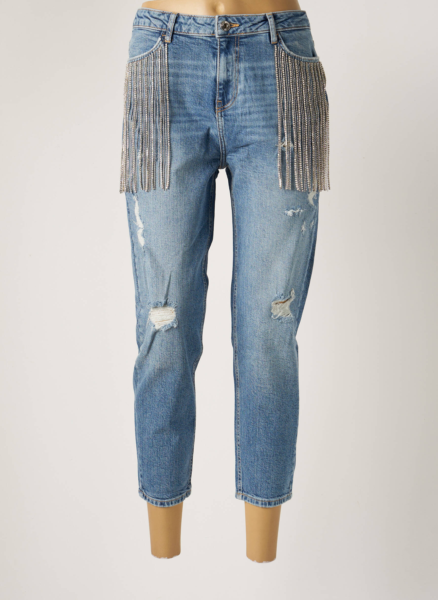 Fracomina Jean Mom Femme couleur bleu