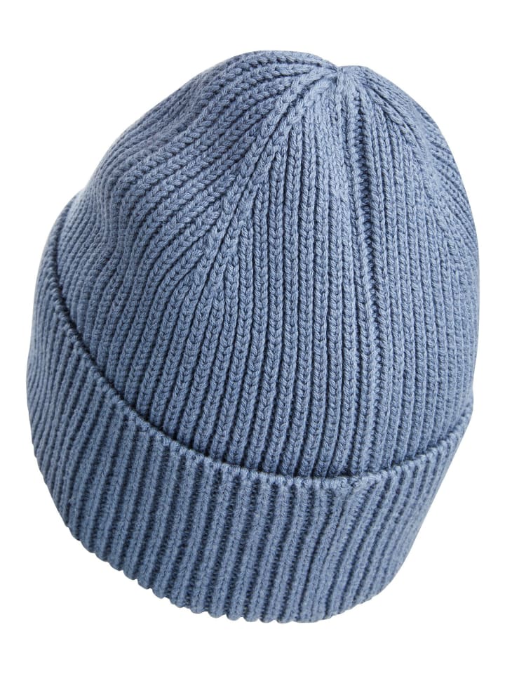 Camel Active Beanie aus einem Baumwoll-Kaschmir-Mix in Denim Blau günstig kaufen onesize