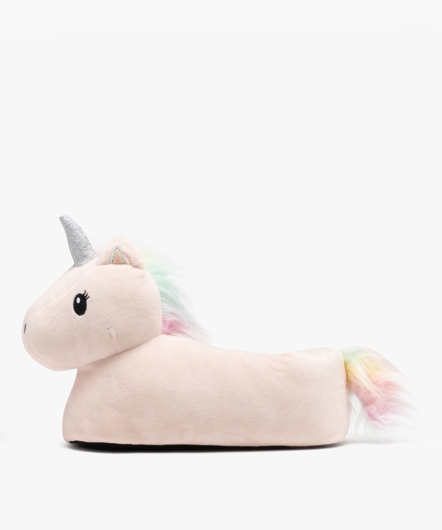 Chaussons femme en volume licorne beige | GEMO