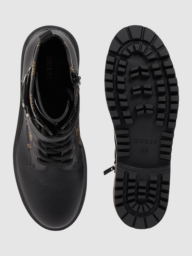 Boots mit Logo-Muster in schwarz