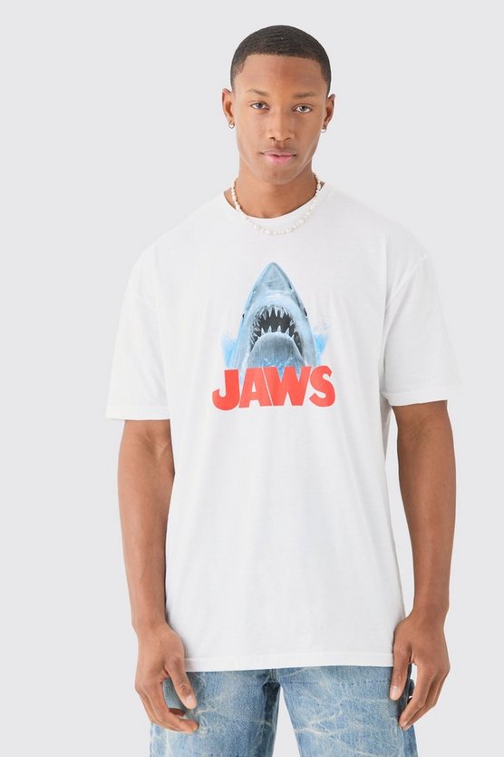 Oversize T-Shirt mit lizenziertem Jaws Print