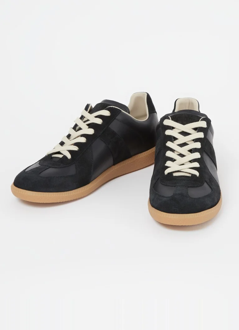 Sneakers Maison Margiela Replica in pelle di agnello con dettagli in pelle scamosciata di vitello