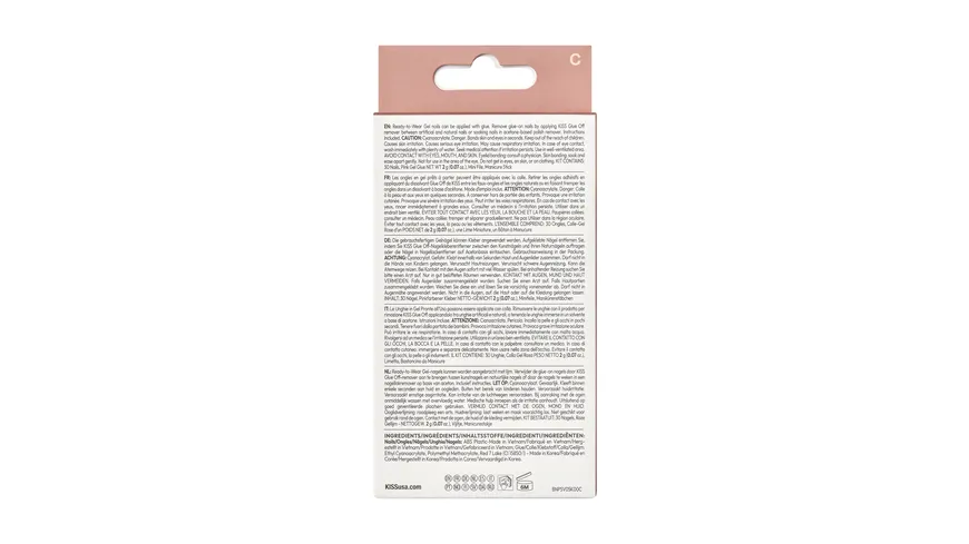 KISS Premium Nails Bare-But BNP03C - rosa