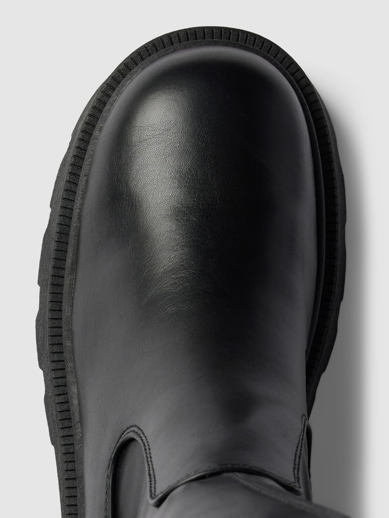 Overknees in Leder-Optik Modell 'BANYU' in schwarz
