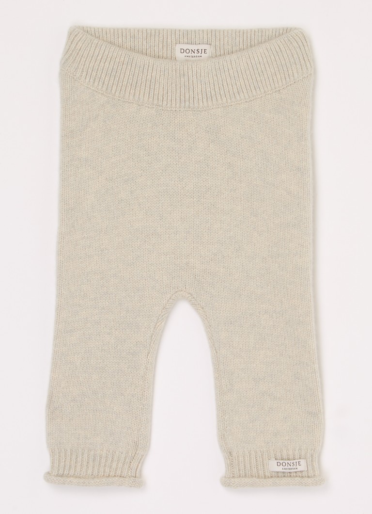 Pantaloni pentru copii Donsje Amsterdam Trig din lână merinos cu croială conică.