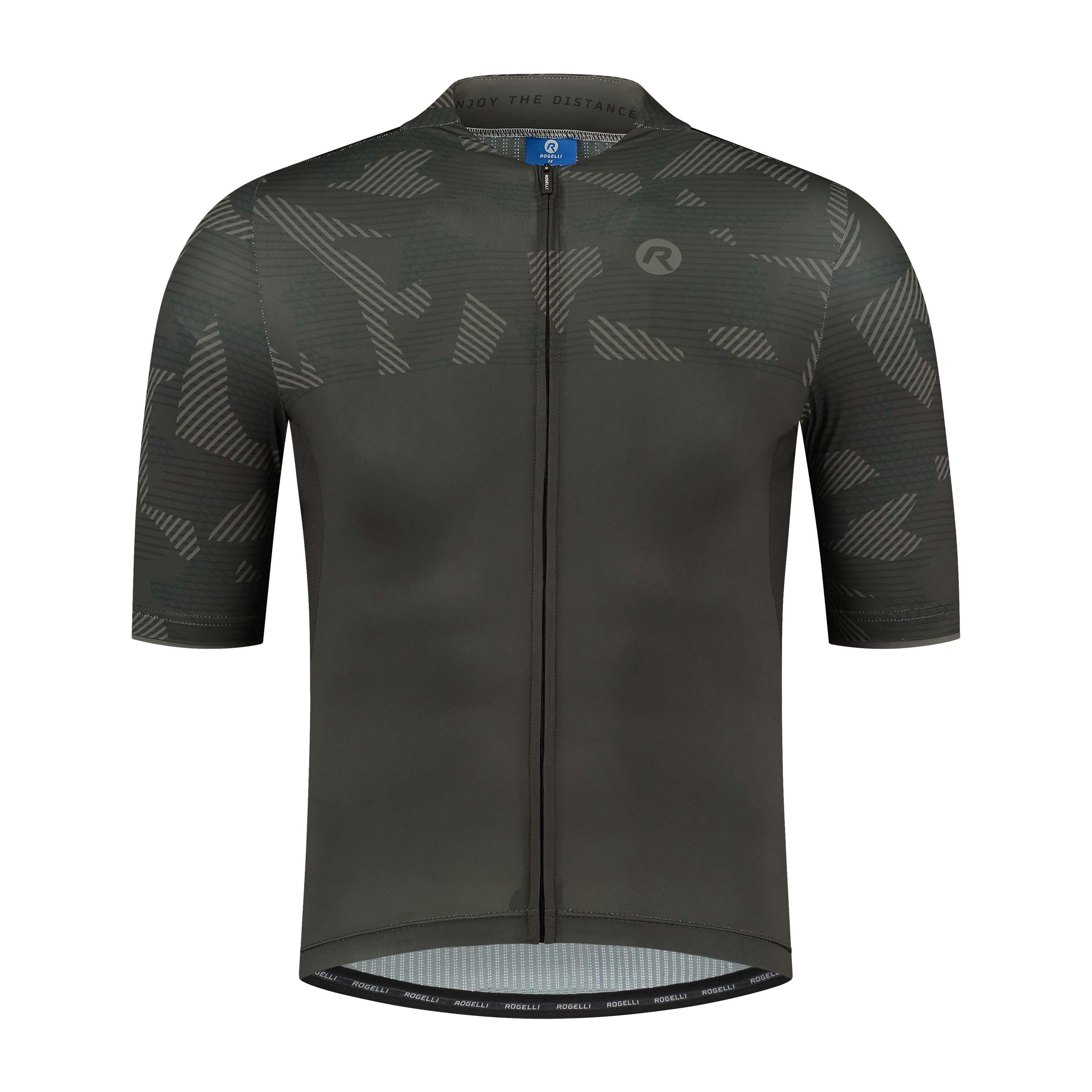 Rogelli Camo Armeegrün Herren Radtrikot Kurzarm