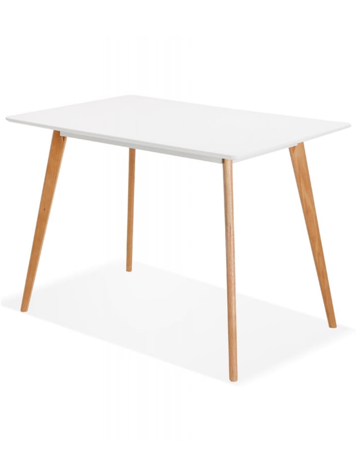 KADIMA DESIGN Esstisch MARIUS Skandinavisches Design | Nordischer Stil in Weiß-Beige günstig kaufen onesize