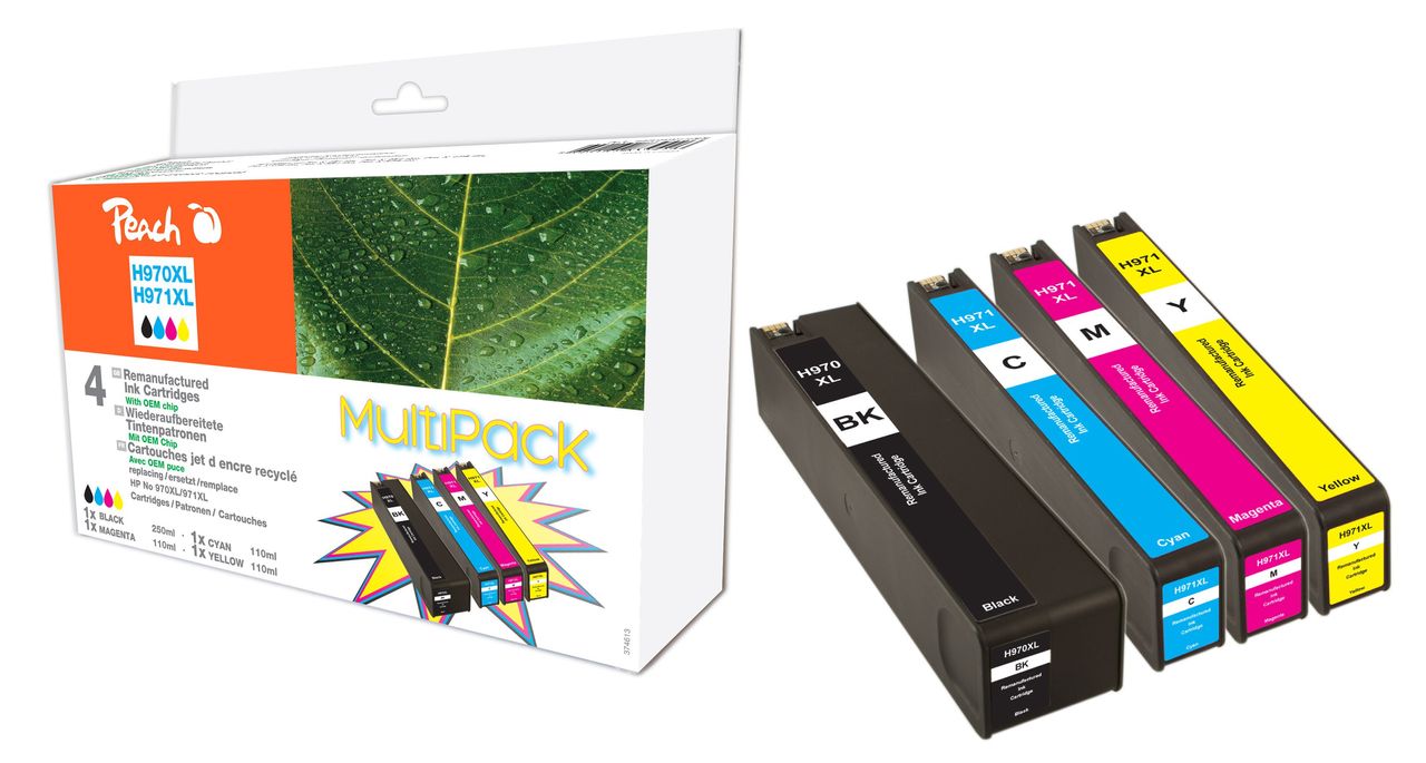 Peach SparPack Tintenpatrone ersetzt HP No. 970XL, No. 971XL