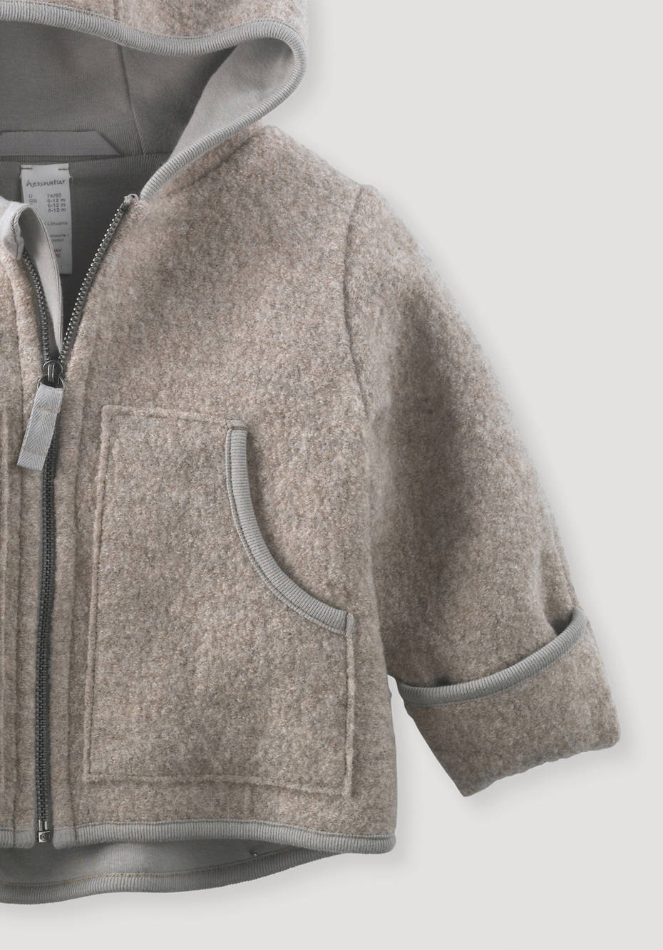 Walkjacke aus reiner Bio-Merinowolle
