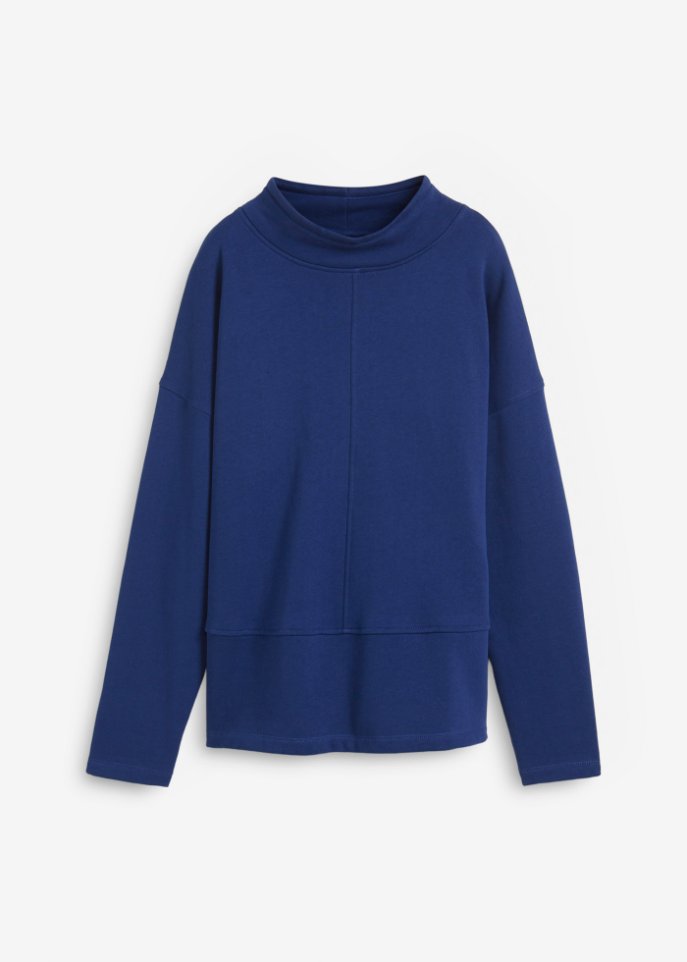 Sweatshirt mit Stehkragen aus Bio - Baumwolle