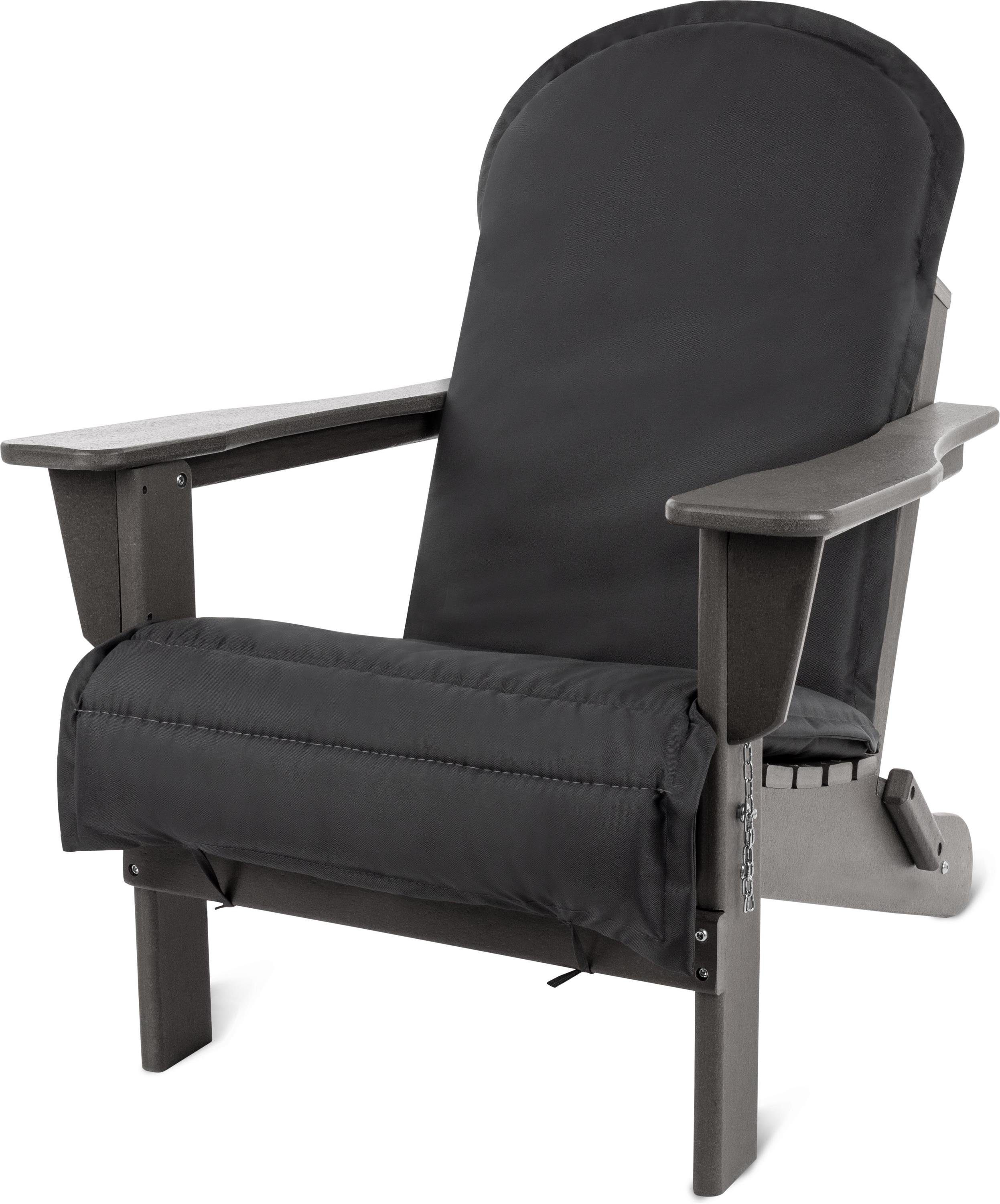 Aspero Gartenstuhl Gartenstuhl Adirondack mit Auflage, gemütlicher und stabiler Outdoor Stuhl