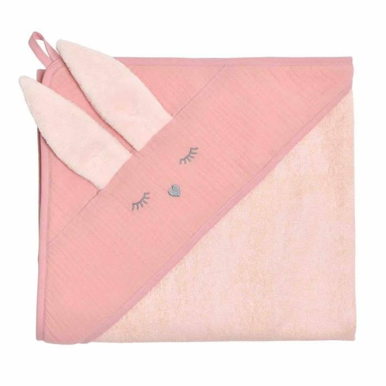 Cape de bain en bambou et gaze de coton