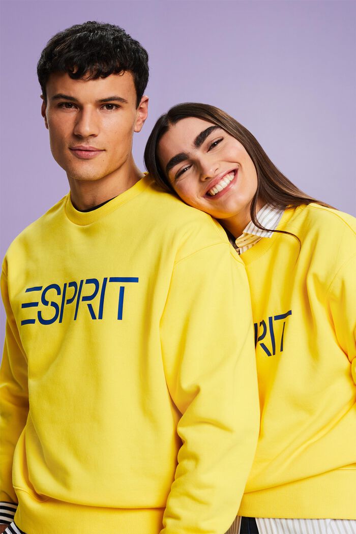 Unisex Logo-Sweatshirt aus Baumwollfleece