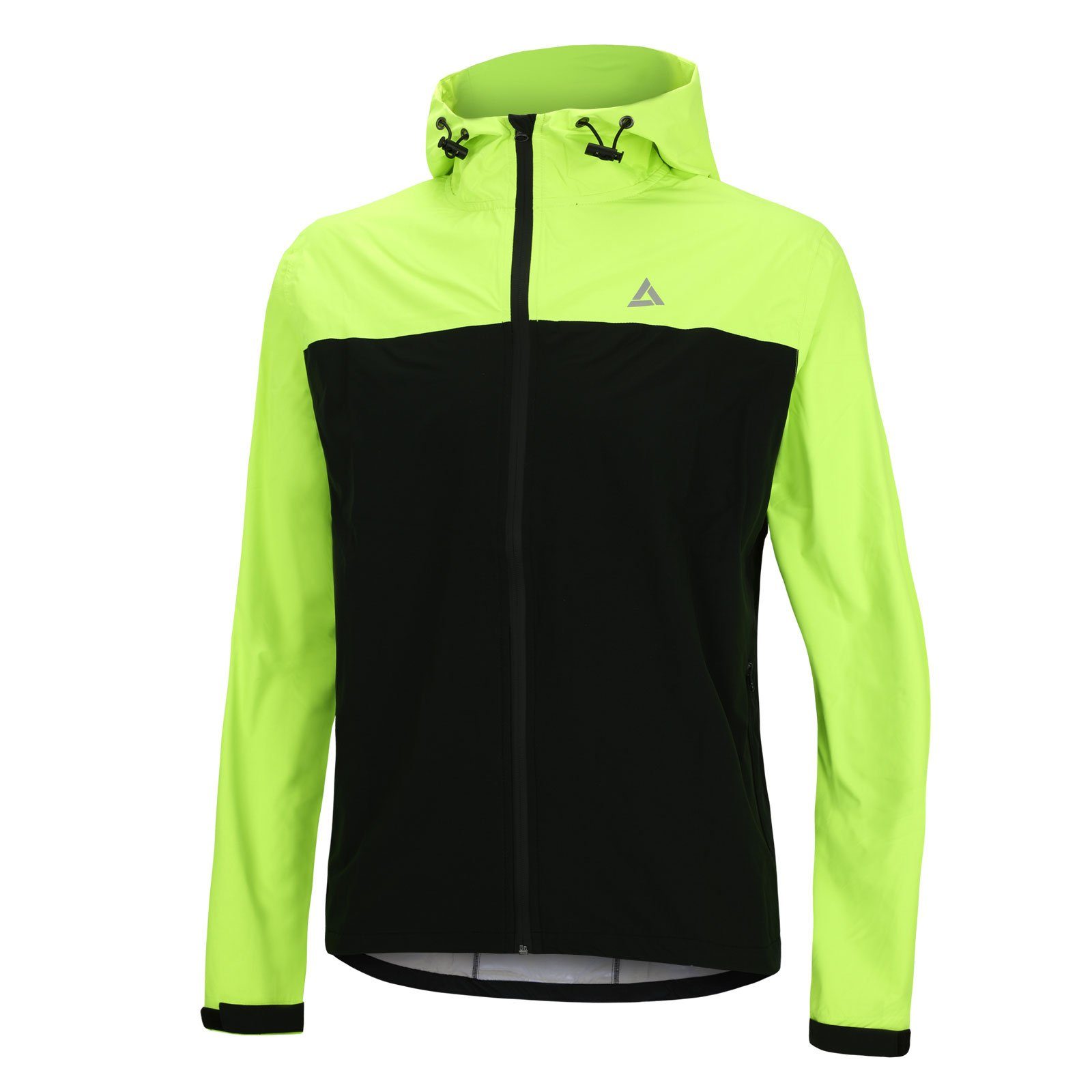 Airtracks Fahrradjacke Herren Fahrradjacke Regenjacke Pro Line mit Kapuze Fahrrad Regenjacke Wind & Wasserdicht, Wassersäule: 10.000 mm leicht & atmungsaktiv  S M L Xl XXL XXXL