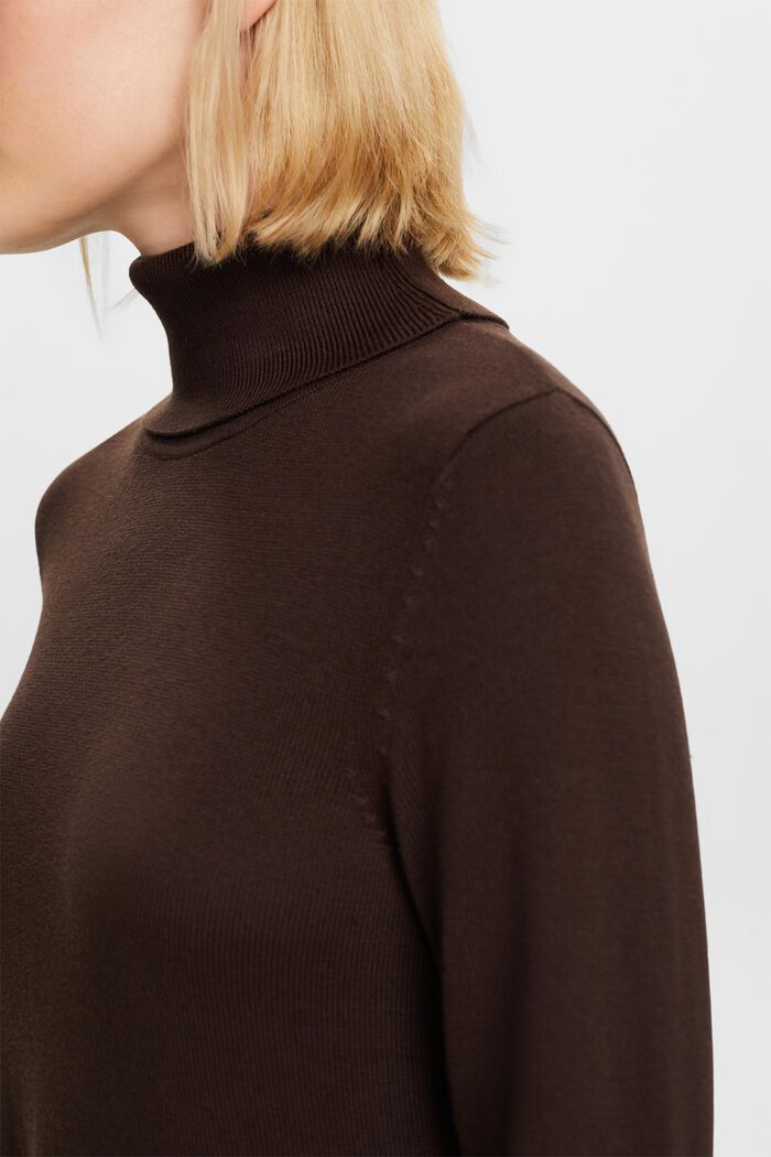 Strick-Minikleid mit Rollkragen