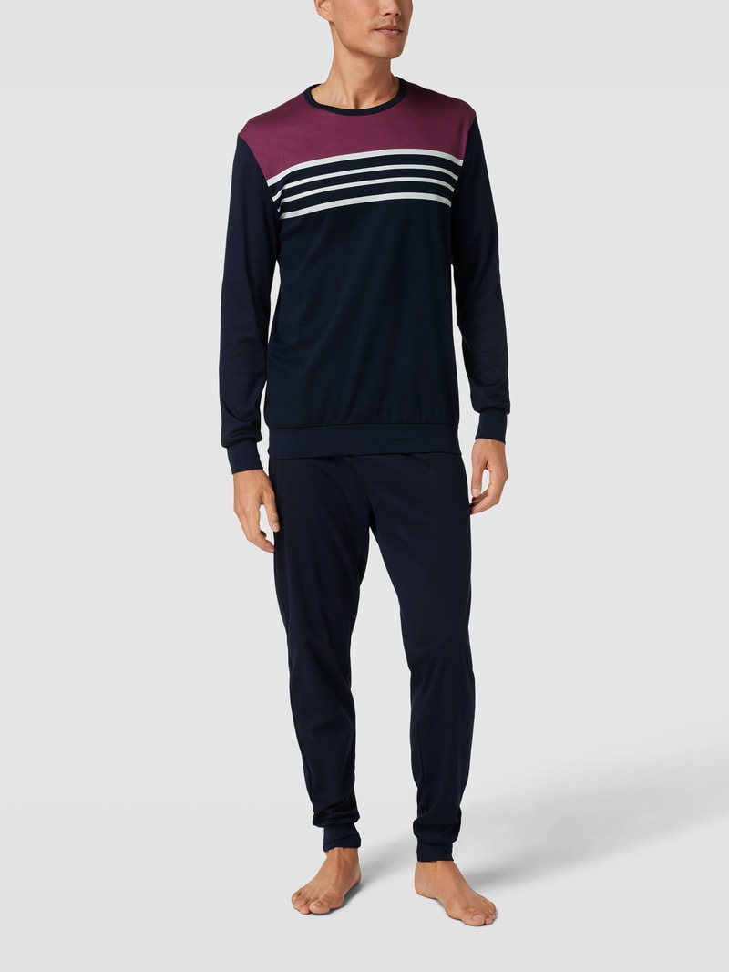 Pyjama aus Baumwolle Modell 'Relax Comfy Pyjama' in dunkelblau