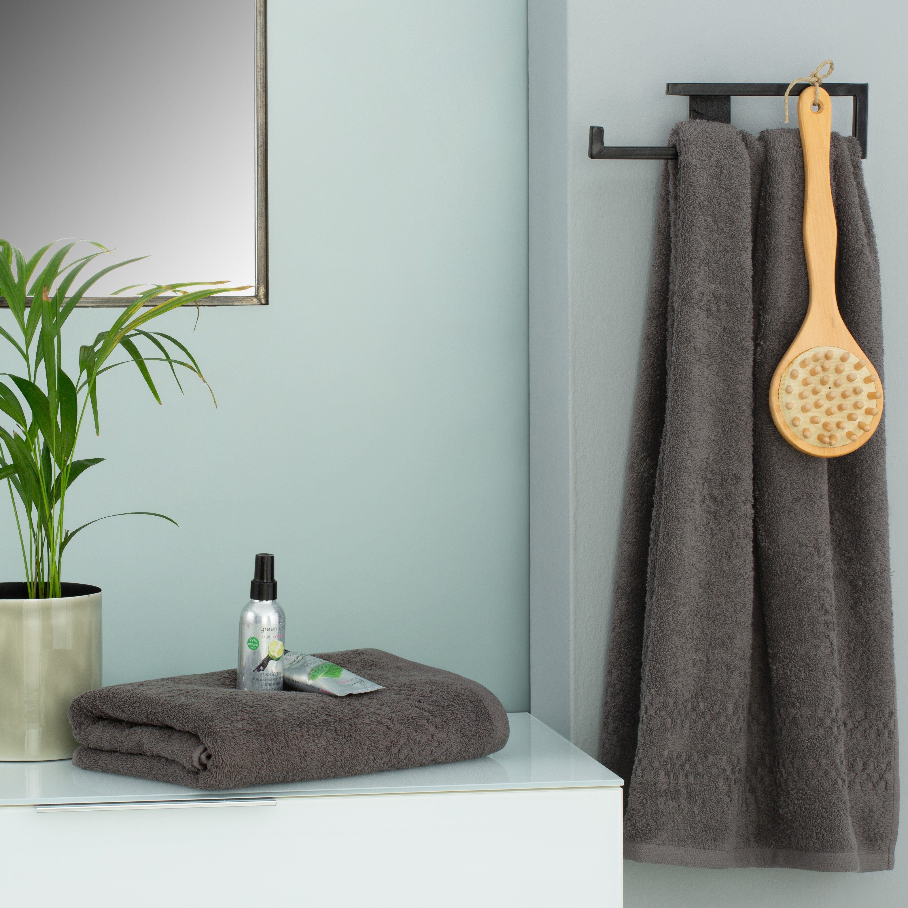 Home affaire Handtuch Set Regona, Duschtücher (70x140cm), flauschig und weich, Frottier, (Set, 2-tlg), Premium Handtücher mit Bordüre, Handtuch-Set, 100% Baumwolle
