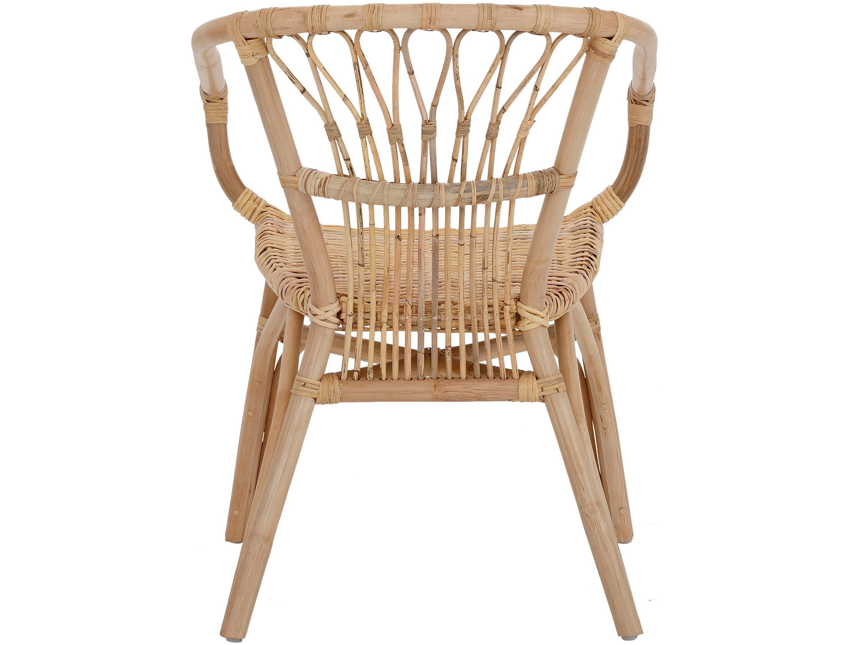 loft24 Rattanstuhl Kello (Set, 2 St), Rattangeflecht im maritimen Stil, Sitzhöhe 45 cm