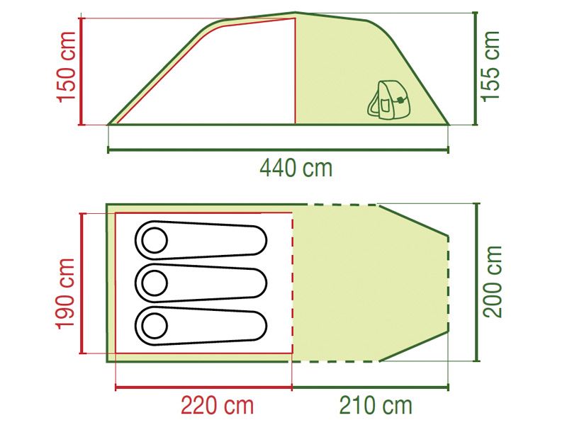 Coleman Coastline 3 plus Tunnelzelt