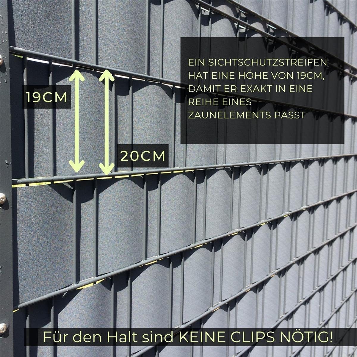 Novatool Sichtschutzfolie -, (4-St), Sichtschutzstreifen-Rollen