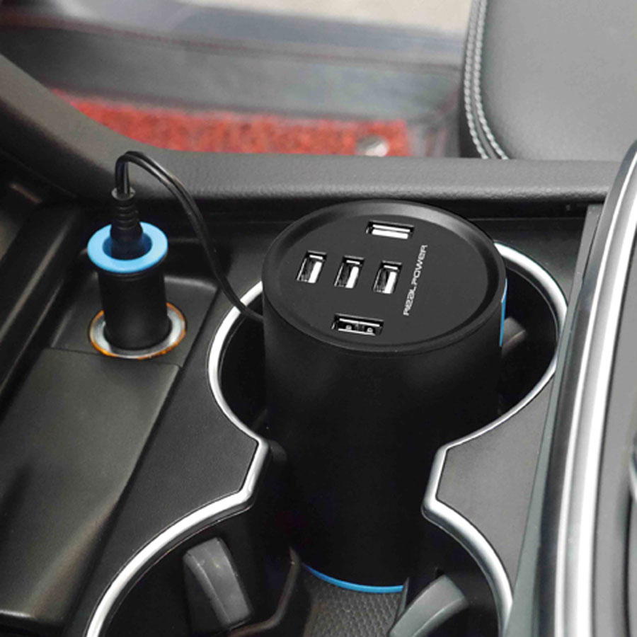 ultron Kfz-Ladestation RealPower car charger Tube 5 mit 5 USB-Ladeports, 1 Stück - ATU