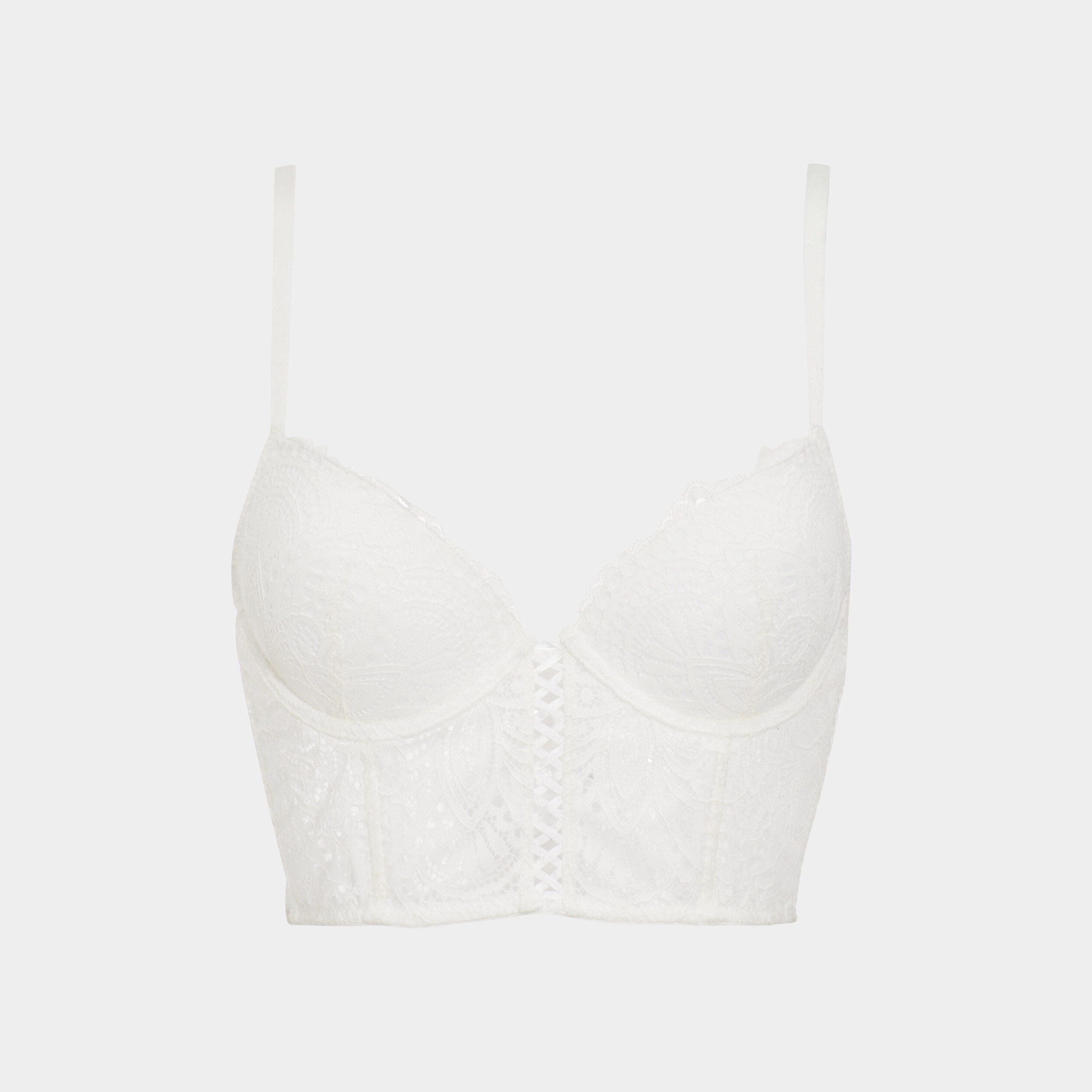 Bustier corbeille padde en dentelle blanc femme | La Halle