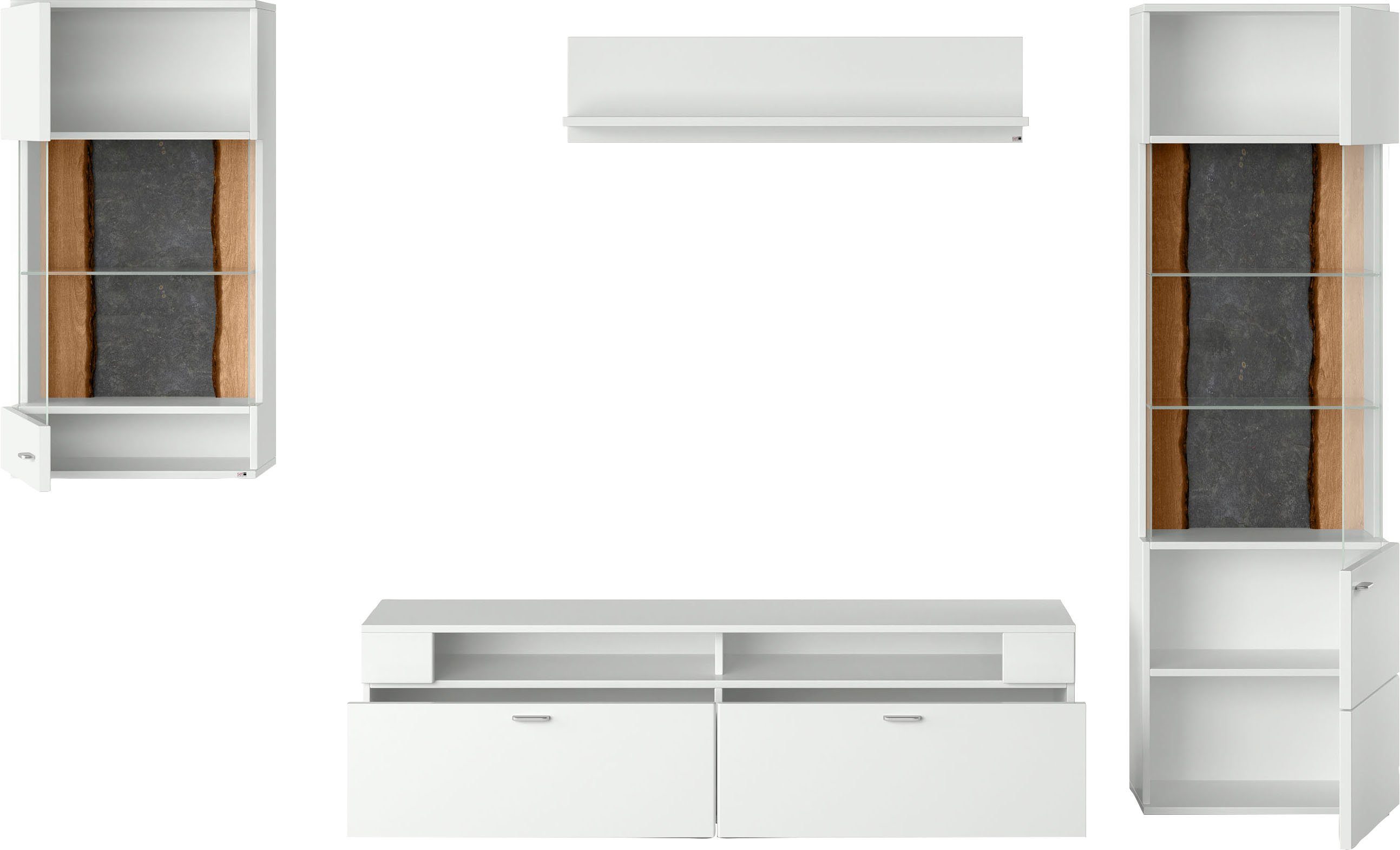set one by Musterring Wohnwand TACOMA, (Set, 4-St), Typ 54, mit Hängevitrine