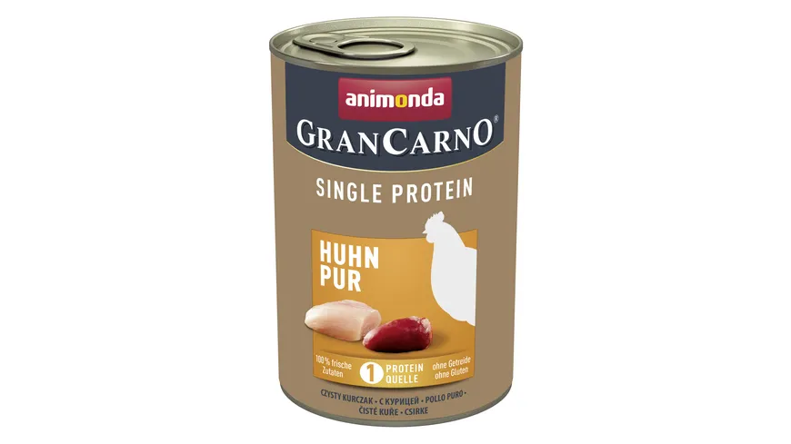 ANIMONDA Hundenassfutter GranCarno Adult Single Protein Huhn pur 400 g