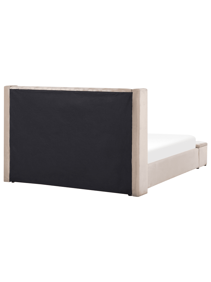 Beliani Doppelbett NOYERS in Beige - (W) 210 x (H) 132 x (L) 247 cm günstig kaufen onesize