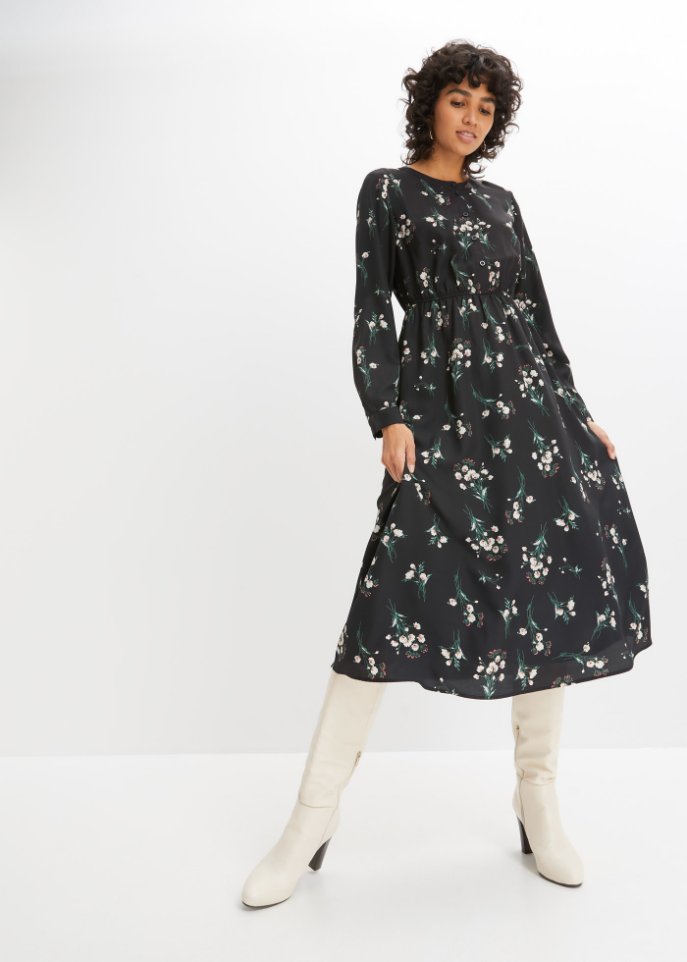 bedrucktes Midikleid