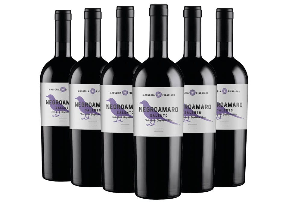 Salento Negroamaro IGT 2021 Masseria Ficarigna 6 bouteilles de 0,75 ℓ