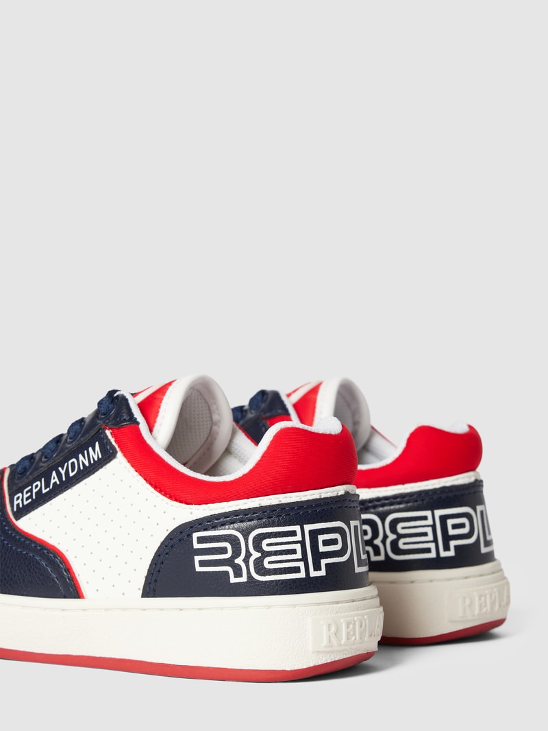 Sneaker mit Label-Details Modell 'COBRA' in marineblau