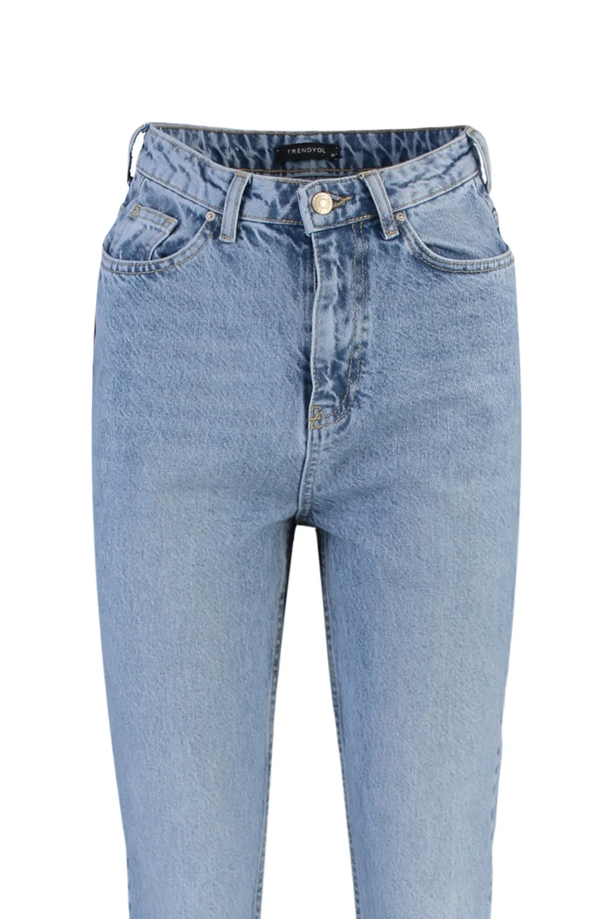 Trendyol Collection  Hellblaue High-Bel-Mom-Jeans TWOSS21JE0016